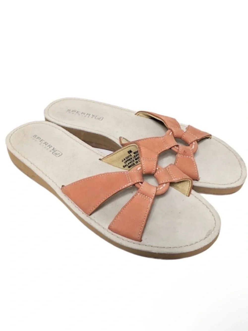 SPERRY Top Sider Leather O-Ring Sandals 8